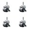 Service Caster Low Profile Thermo 2'' Dual Wheel 1/2'' Threaded Stem Caster with Brake Set, 4PK SCC-DWTS04S21316-TPRS-SLB-121315-4 - alternate 1